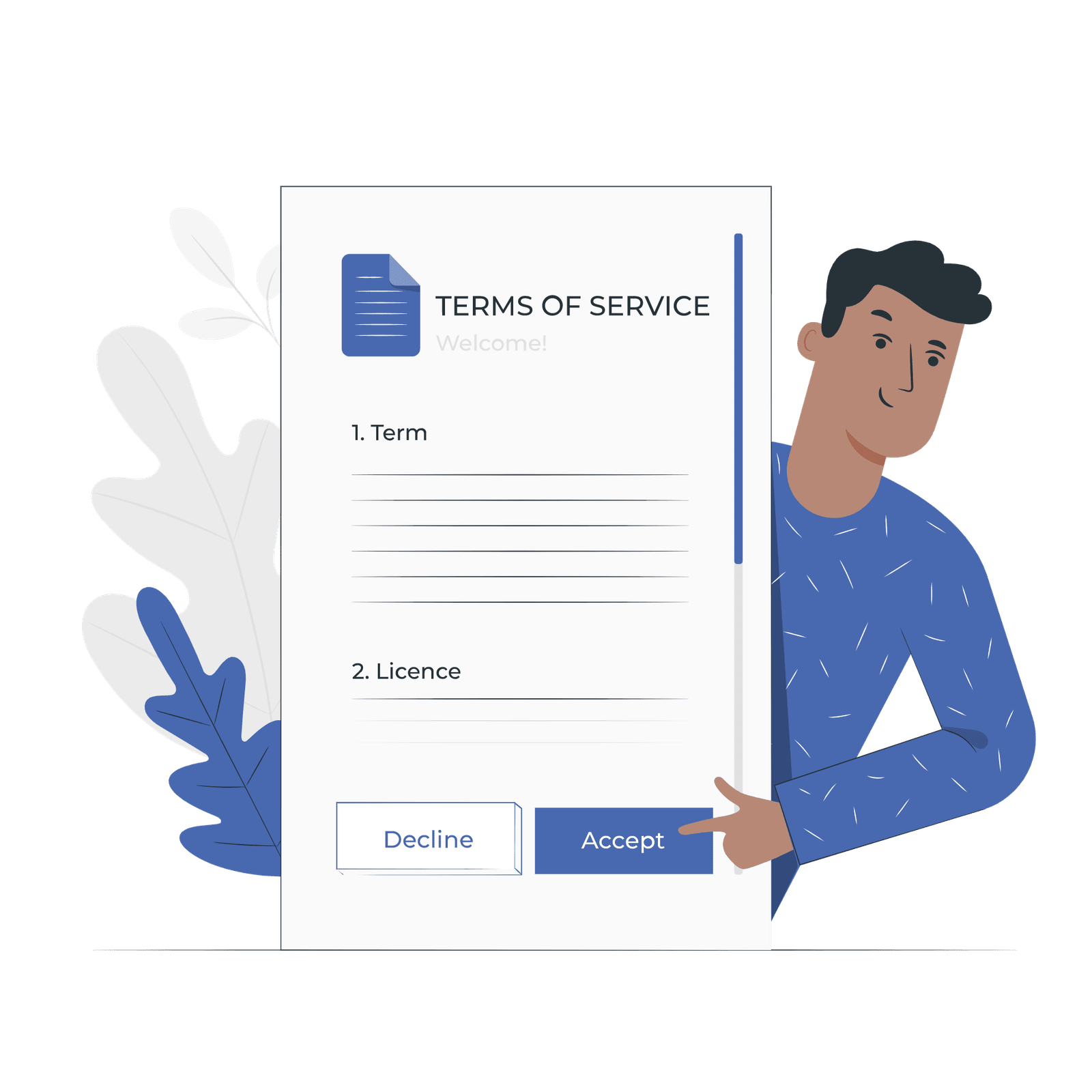 Service Agreement Vector Illustration