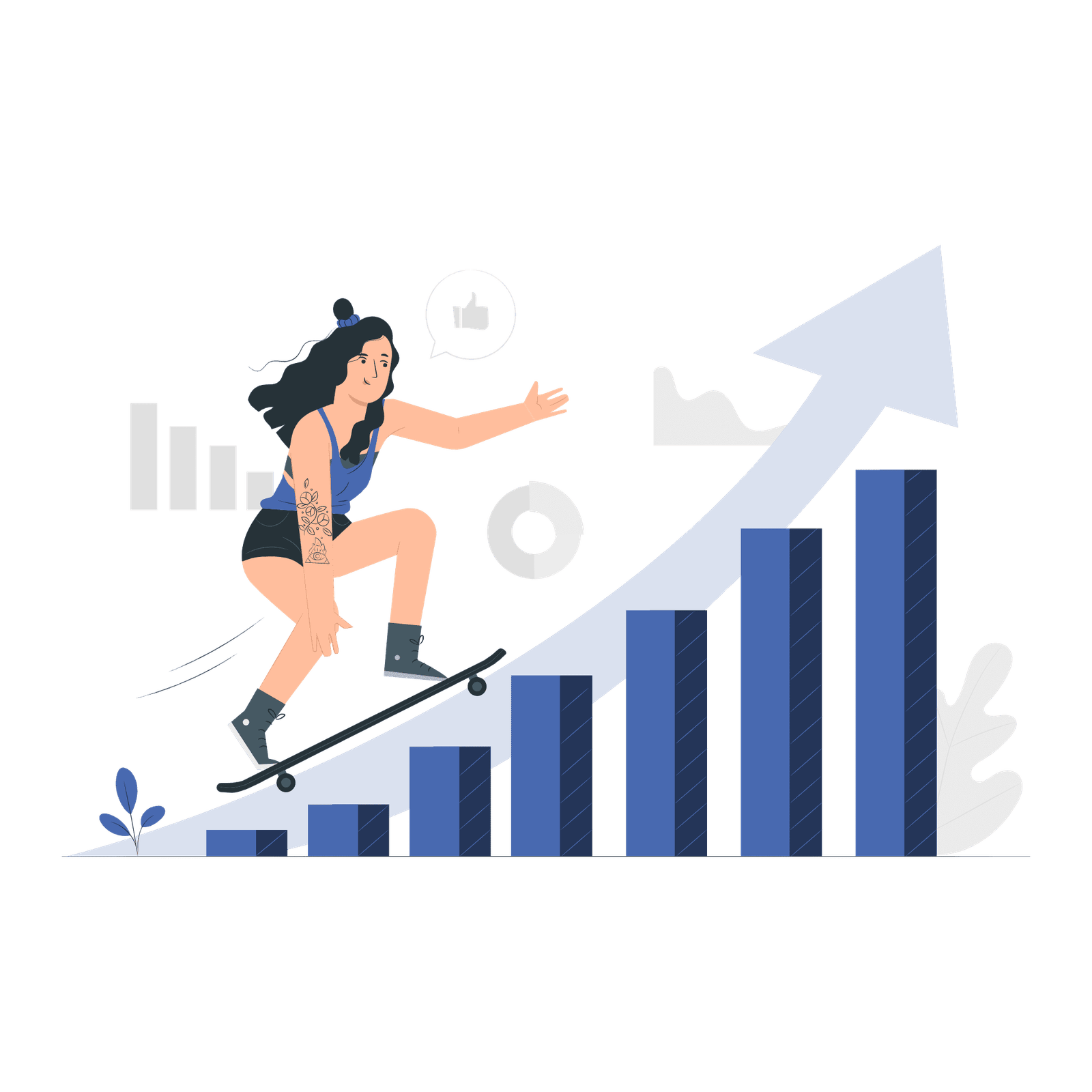 Business Growth Vector Illustration