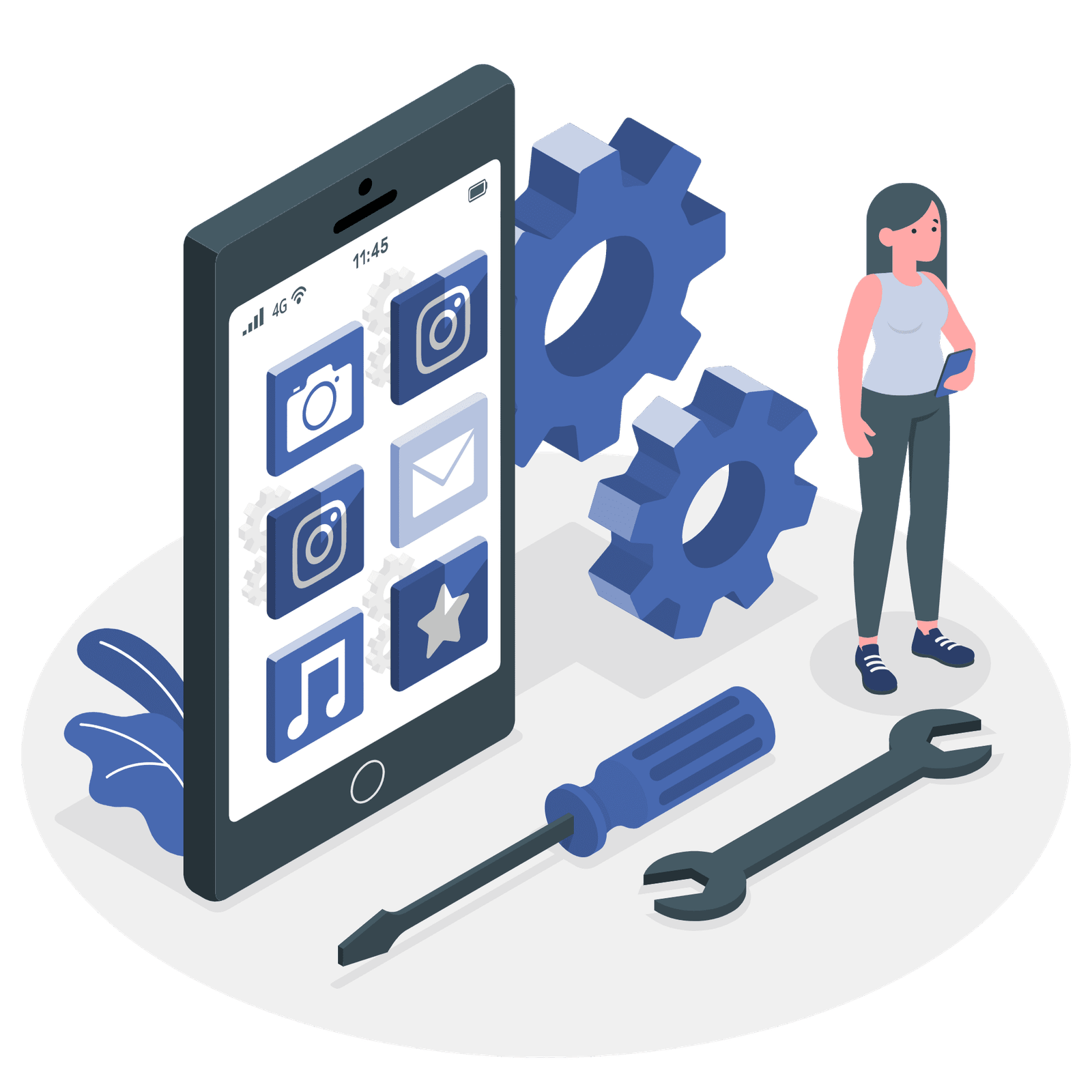 App development vector illustration