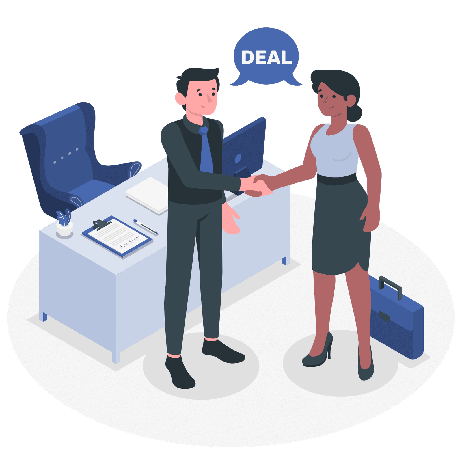 Business Deal Vector Illustration